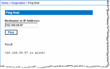 ping host page