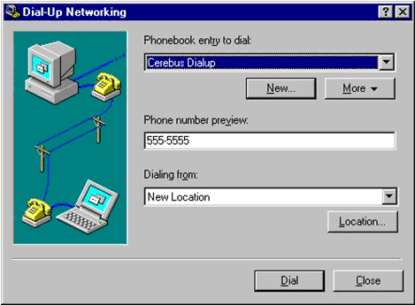 Dial-Up Networking Display