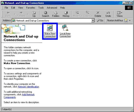 Windows 2000 Network and Dial-Up Connections