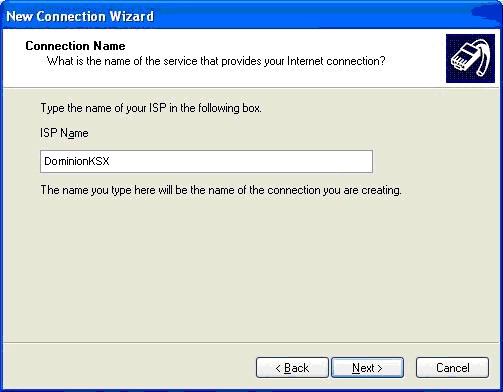New Connection Wizard