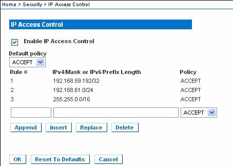 ip access control page