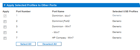 port config profiles to other ports-sml