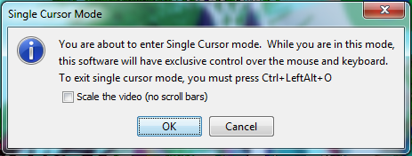 single cursor mode warning